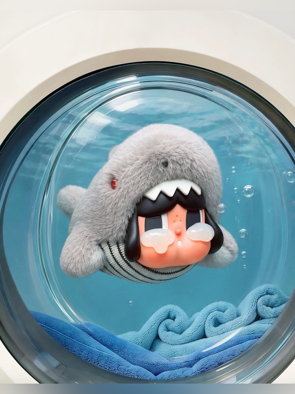 POP MART Crybaby Cry Me An Ocean Series Vinyl Plush Pendant The Shark